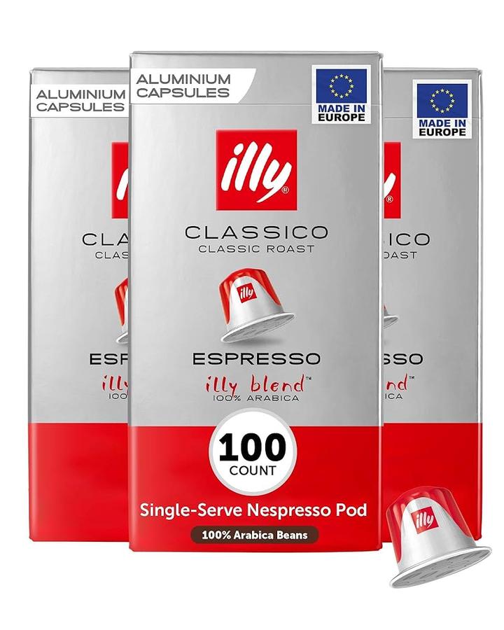 [아마존 공식]illy 네스프레소 캡슐 에스프레소 포드 100개, Classico 미디엄 로스트 커피, OriginalLine 네스프레소 에스프레소 머신과 호환 가능
