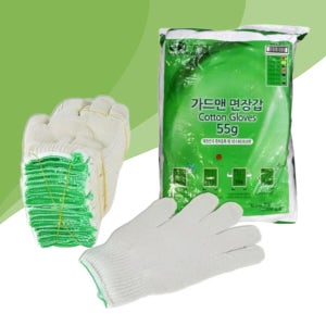 가드맨 다인누리 면장갑 55G 초록 300켤레 박스 작업용장갑 작업장갑 안전장갑 목장갑