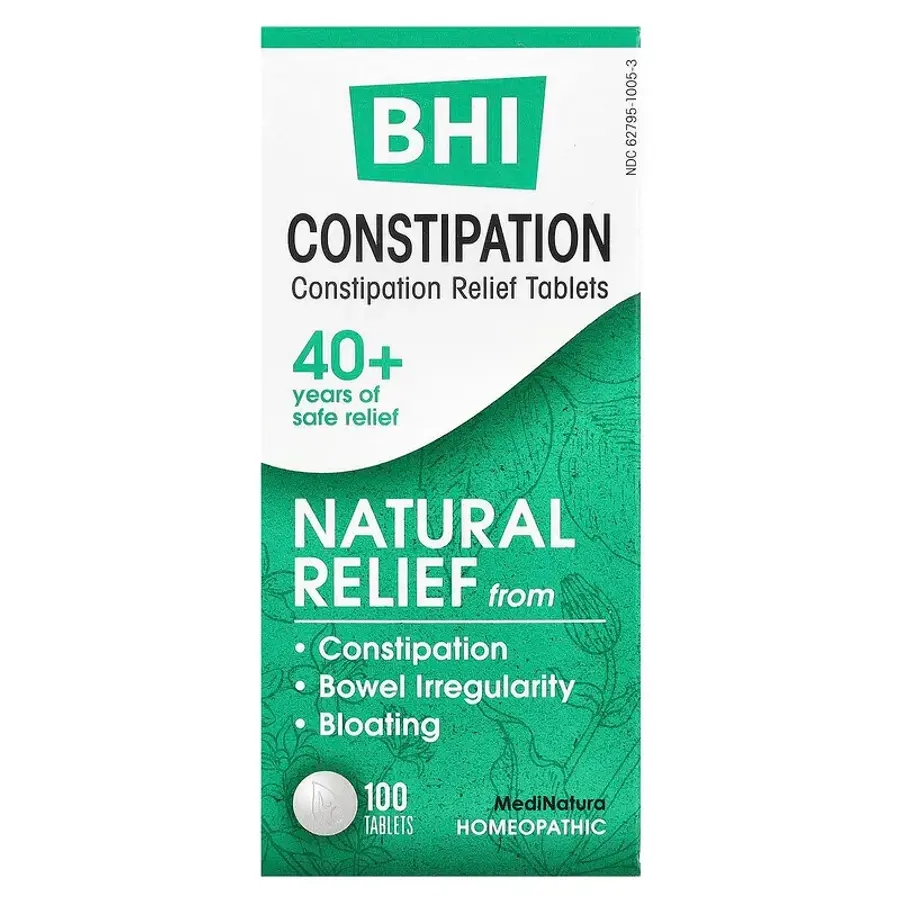 [iHerb 공식] <b>MediNatura</b>, BHI, 변비 완화제, 100정