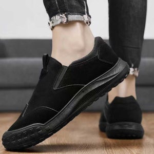 남자 직장인 데일리 검정 스니커즈 슬립온 출근 코디 남성슬립온 발편한슬립온