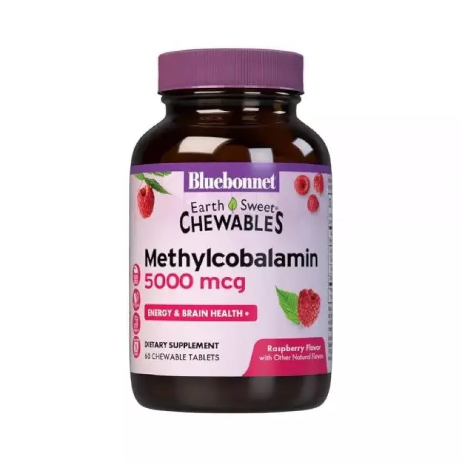 Bluebonnet Nutrition EarthSweet 메틸코발라민 5,000mcg 활성 코엔자임 형태의 <b>비타민 B12 에너지 부스트</b>