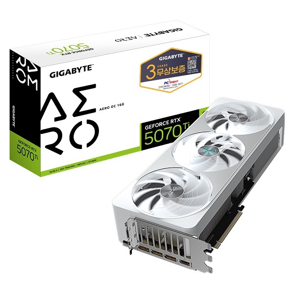 기가바이트 지포스 RTX 5070 Ti AERO OC D7 16GB