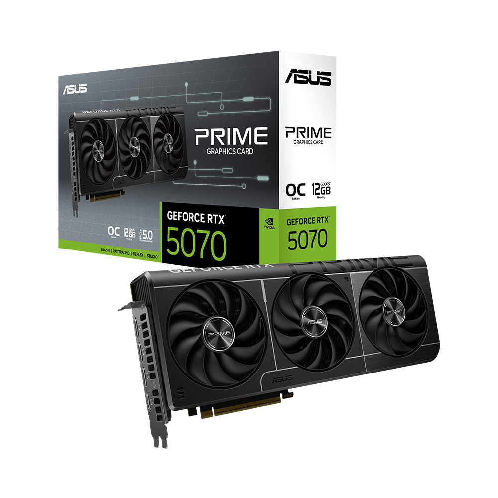 ASUS PRIME 지포스 RTX 5070 OC D7 12GB 인텍앤컴퍼니, 블랙
