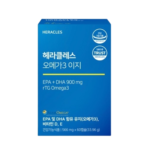 <b>헤라클레스</b> 오메가3 이지 566mg x 60캡슐, 4개