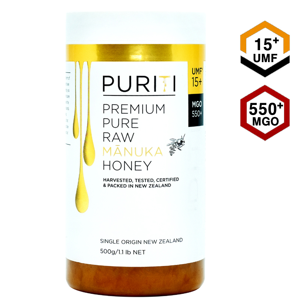 Purity New Zealand Manuka Honey UMF15+ & MGO550+ 500g, 1pc