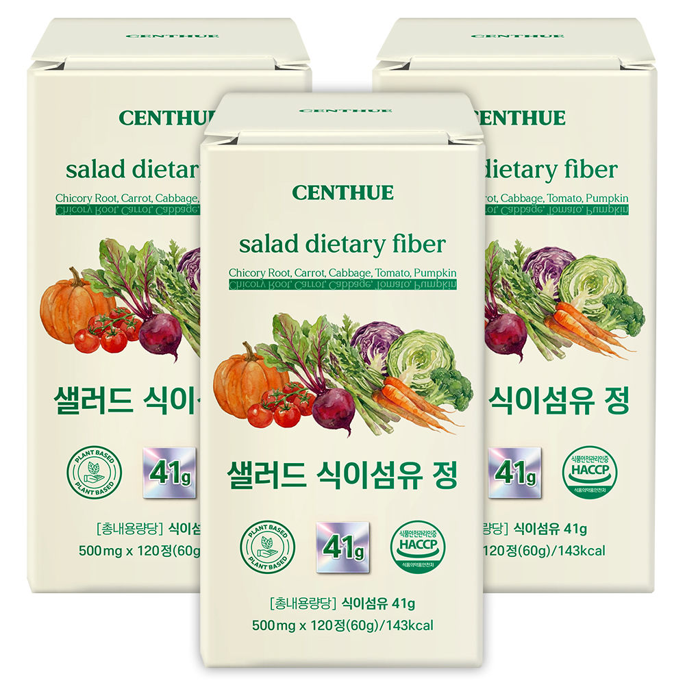 센트휴 샐러드 식이섬유 정 120정, 6개