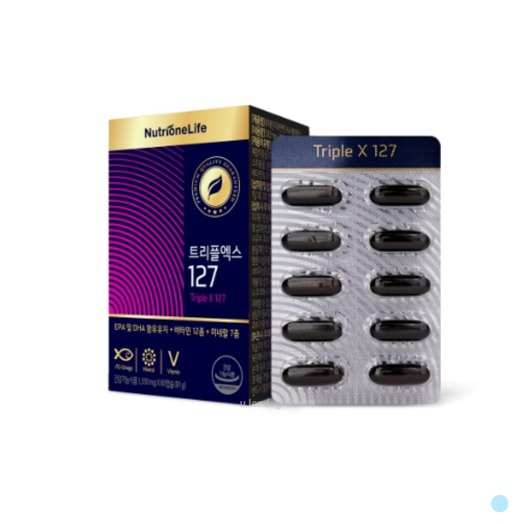<b>뉴트리원라이프</b> 뉴트리원 <b>트리플엑스 127</b> RTG 오메가3 영양제 1개월분