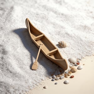 1개 고급 카약 미니어처 모델, 보트 1개 및 파들 1개, 창의적인 데스크탑 장면 모델 및 사진 소품용, 지중해 스타일 바다 테마 작은 장식품, 풍경 신성한 액세서리, 어항/티