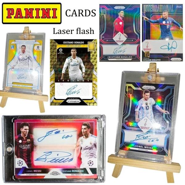 Panini 소장 카드  플래시 DIY 메시 크리스티아누 호날두 Kylian Mbappe 데이비드 베컴 벽돌 휴일 선물 1.5