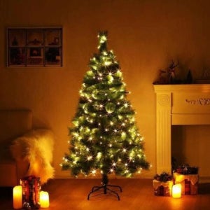 LED전구 트리 세트 150cm 200구 꽃나무 휴게실 전나무