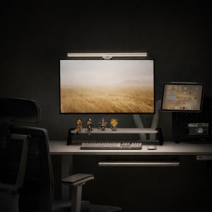 엔산마운트 라이트바 베이직 LB-01 화이트 블랙 모니터 조명 스탠드 독서등 책상 LED