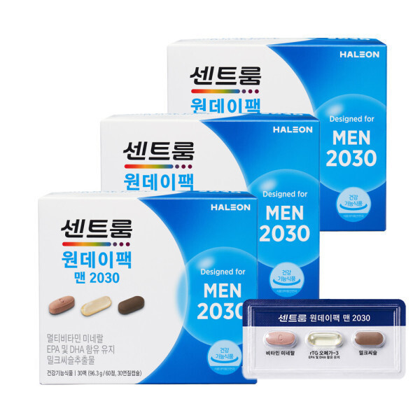 센트룸 원데이팩 맨<b>2030</b> (30팩) 96.3g x3개