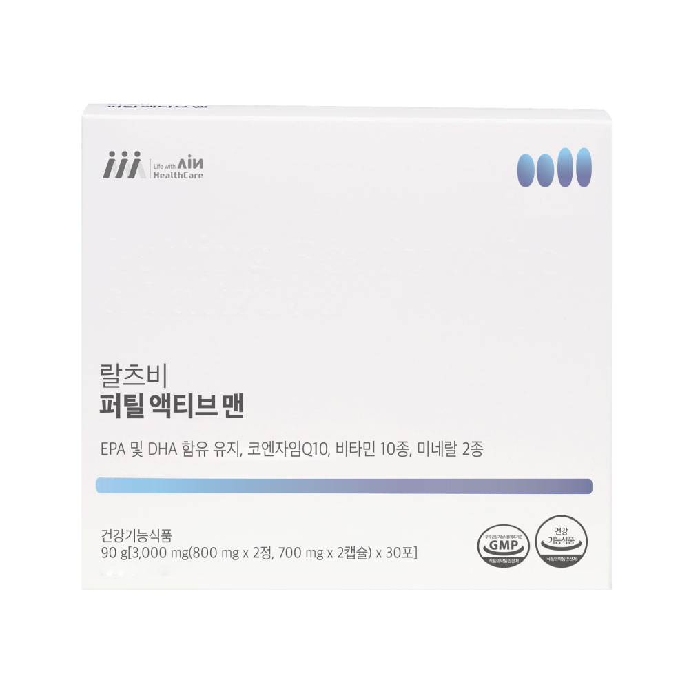 랄츠비 퍼틸액티브 맨 ( 정제 800mg x 2정 + 캡슐 700mg x 2캡슐 ) x 30포, 3개