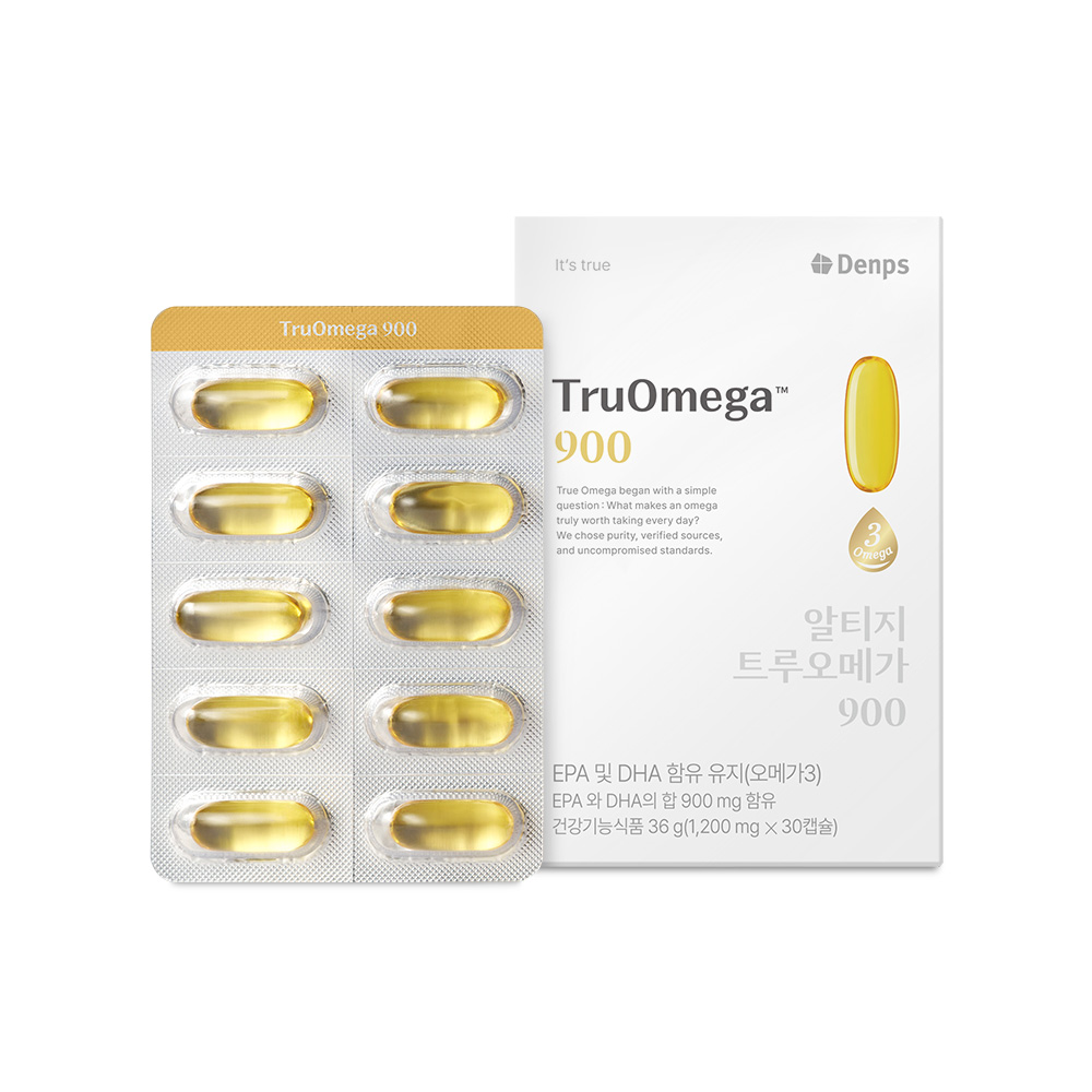 덴프스 알티지 <b>트루</b>오메가 900 1200mg x 30캡슐, 3개