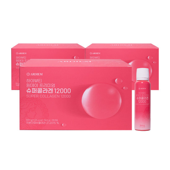 아르디엠 <b>하이</b>뷰티 원데이프리미엄 슈퍼<b>콜라겐</b> <b>12000</b> <b>50ml</b> 15병 3개
