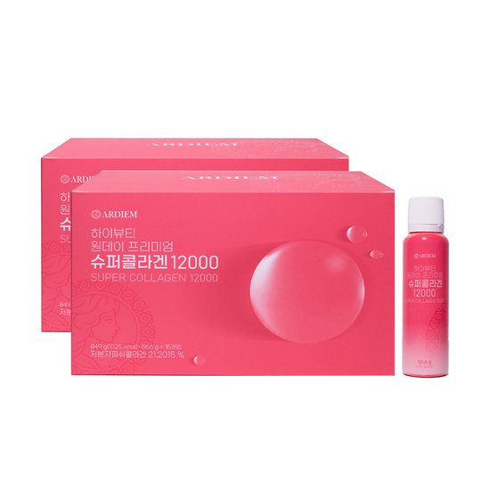 아르디엠 <b>하이</b>뷰티 원데이프리미엄 슈퍼<b>콜라겐</b> <b>12000</b> <b>50ml</b> 15병 2개