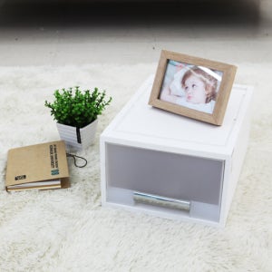 화인 화이트 스텝 서랍박스 27(2호1단)