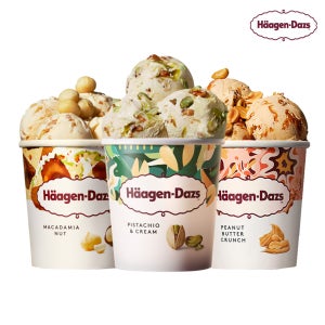 하겐다즈 파인트 3개(마카다미아+피스타치오&크림+피넛버터크런치)