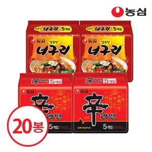 농심 라면 20봉(신라면10, 너구리10)
