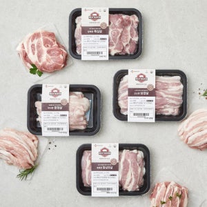 미트마스터 한돈 삼겹살300g+목심살300g+항정살300g+등심덧살300g (총 1.2kg)