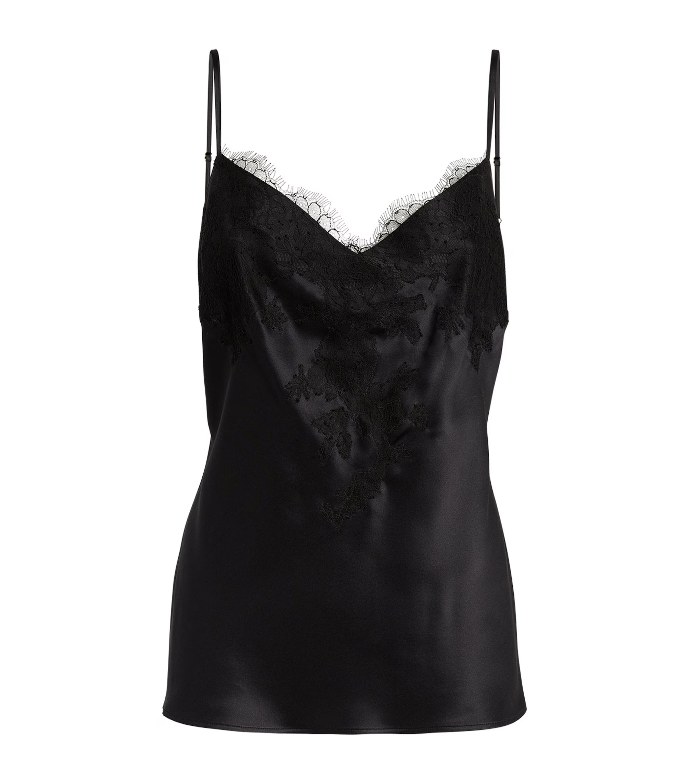 Marjolaine 블랙 실크 레이스 트림 캐미솔 Silk Lace Trim Baccarat Camisole 000000000007099278 123479759