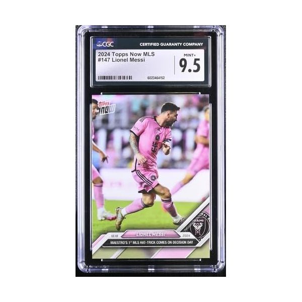 2024년 MLS 147위 리오넬 메시 카드 등급 CGC 9.5  2024년 MLS 147위 리오넬 메시 카드 등급 CG
