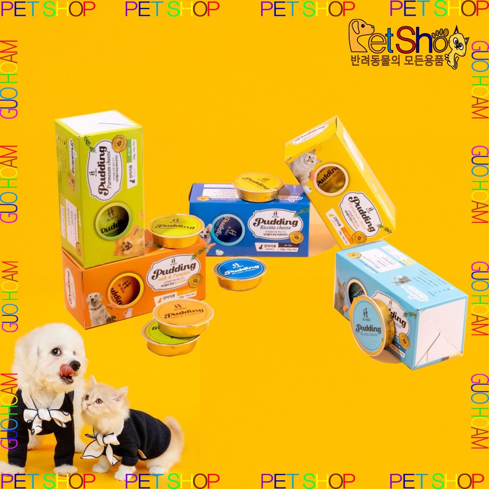 닥터할리 고양이 소화 기능 개선 간식 파마산 치즈 라코타 치즈 2종 애착 간식 푸딩 12개 30g 리코타 치즈