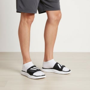 아디다스 슬리퍼 알파리스폰스 1.0 슬라이드 블랙 화이트 JP5437