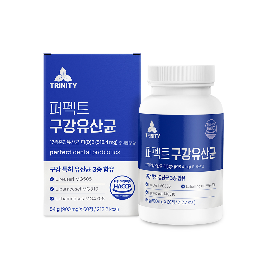 퍼펙트 구강유산균 900mg x 60정, 4개