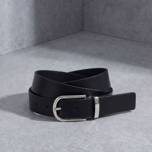 [질스튜어트 액세서리 남성] [이지커팅] 블랙 실버 버클 남자 가죽 벨트 JUBE6F072BK