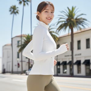 필라테스복 제로 액티브 런닝 라인 여자 자켓 클린화이트