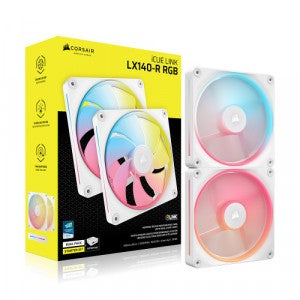 CORSAIR iCUE LINK LX140-R RGB STARTER KIT Reverse (2팩, 화이트)