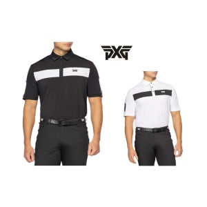 PXG 남성골프웨어 컴포트 핏 브로큰 스트라이프 파인라인 폴로 CM-MS24ATP1