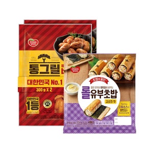 통그릴비엔나 300g x 2봉+초밥의달인 롤유부초밥(고소한맛) 254g x 2개