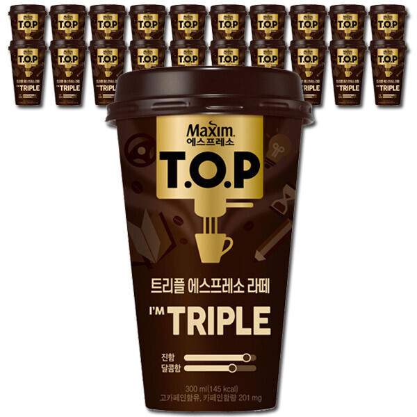 맥심 TOP 컵커피 트리플 라떼 x20컵