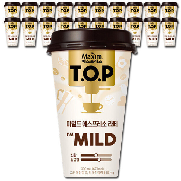 맥심 TOP 컵커피 마일드 라떼 x20컵