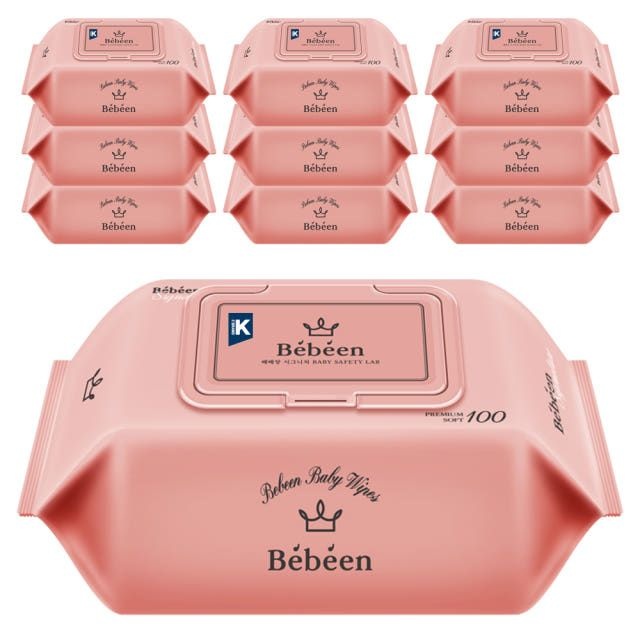 베베앙 시그니처 아기물티슈 대용량100매 캡형10팩