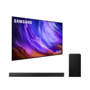 삼성전자 2026 OLED SH85 (163cm) 풀 모션 슬림핏 벽걸이형+3.1ch 사운드바 B650F KQ65SH85-W6