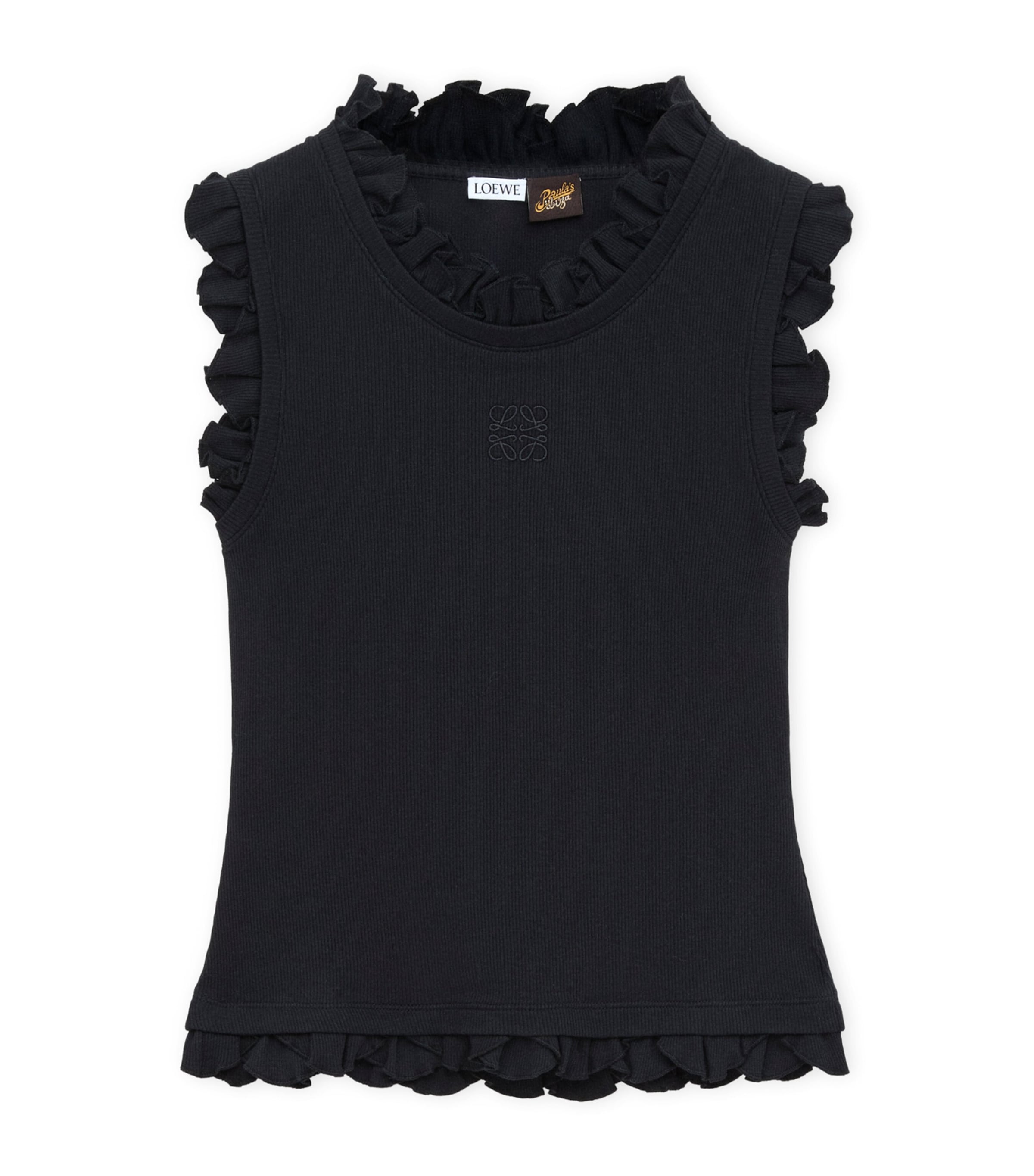 Loewe x Paula’s Ibiza Cotton-Blend Ruffled Tank Top