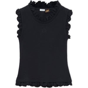 Loewe x Paula’s Ibiza Cotton-Blend Ruffled Tank Top