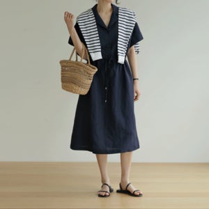 디리먼 린넨 원피스 D6714