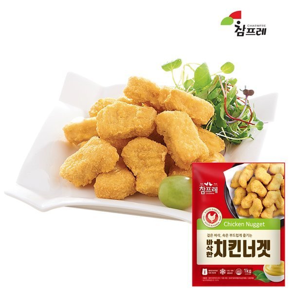 참프레 참 바삭한 치킨너겟 분쇄육아닌 육계자체로만든