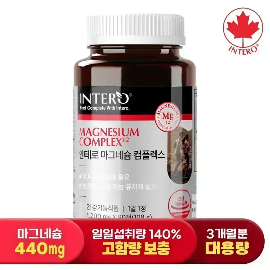 인테로 마그네슘 컴플렉스 440mg, 3개월분
