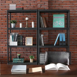 DIY 수납선반장 3단(블랙) 다용도선반 2단선반 3단선반 4단선반 5단선반 조립선반 앵글