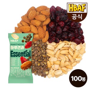 [본사직영] 바프 먼투썬 하루견과 에센셜 100봉 (20g X 100봉)