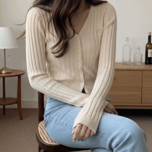 내일도착 가디건 (빠른출고)브이넥 데일리 니트 가디건 세일 스타트비1255
