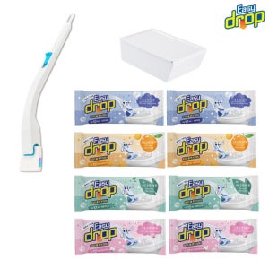 이지드롭 변기크리너 핸들1개+케이스1개+리필8팩(12P/팩)