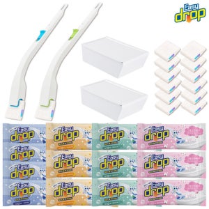 이지드롭 변기크리너 핸들2개+케이스2개+리필13팩(12P/팩)+체험분 TV상품