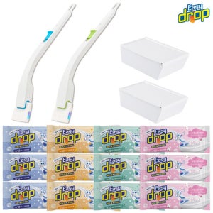이지드롭 변기크리너 핸들2개+케이스2개+리필12팩(12P/팩)