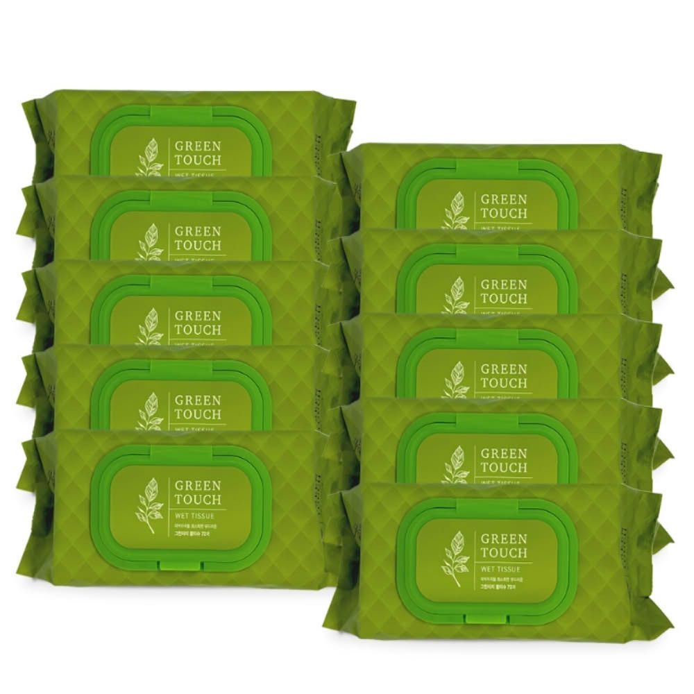 물티슈 72매 10개 여행용티슈 휴대용물티슈 위생물티슈 대용량물티슈